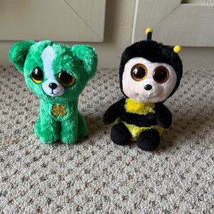 Ty Silk Emerald the dog and Buzy the Bee
